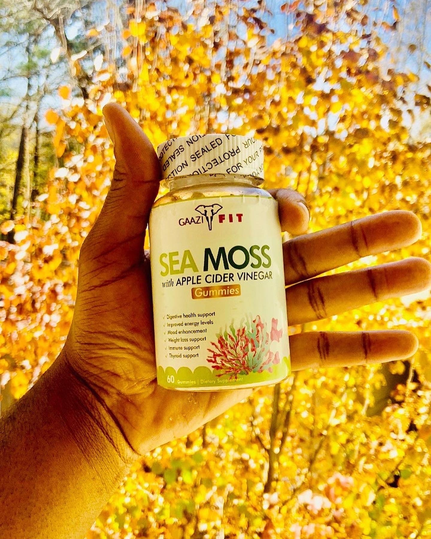 Organic Sea Moss/Apple Cider Vinegar Gummies Vegan (30 Day Supply)+Meal Plan